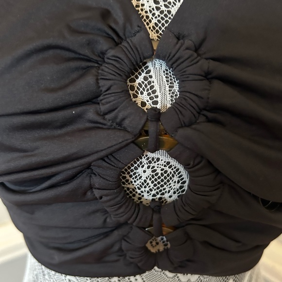 Mesjki Black skyler triple O  Crop Top Size XL - Picture 2 of 13